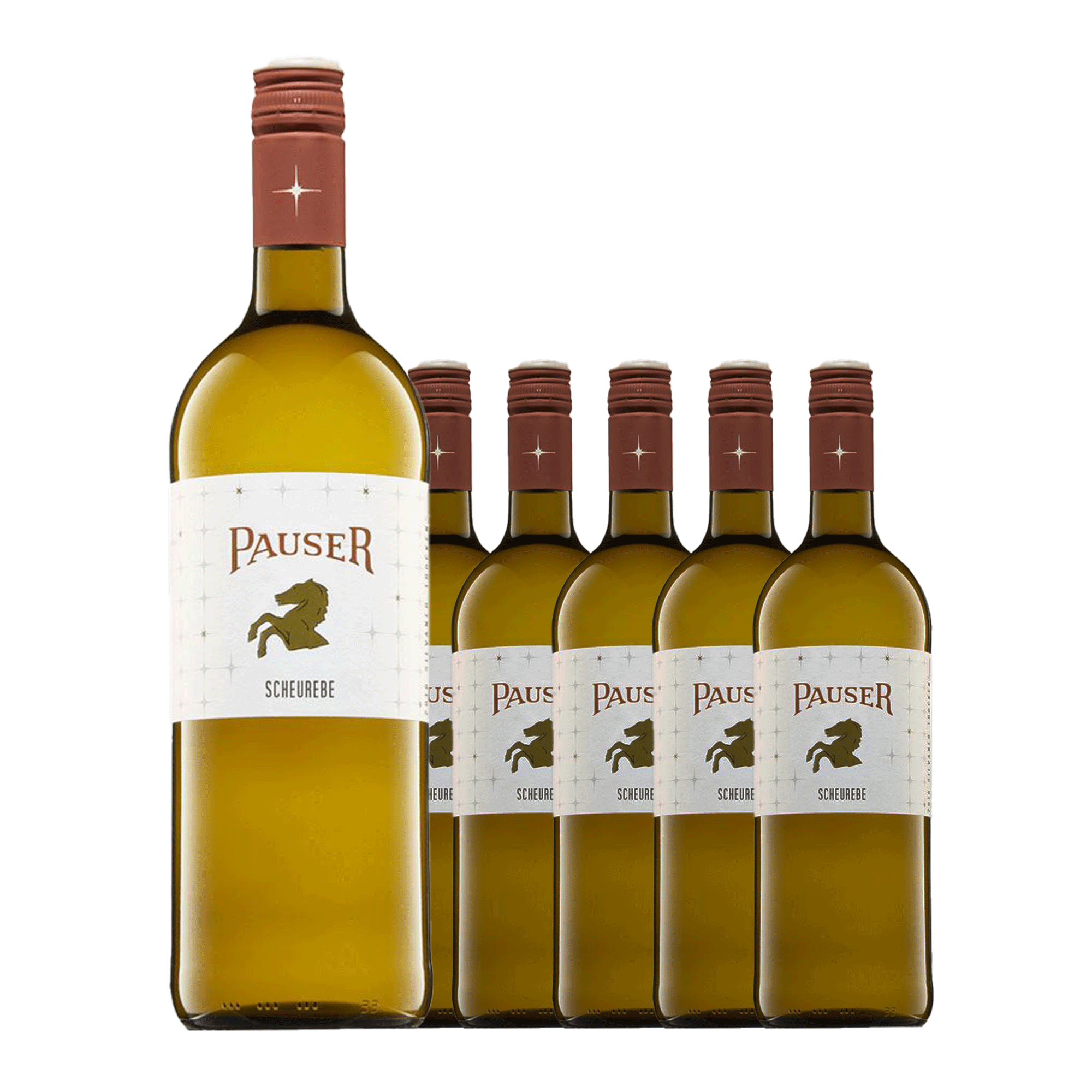 Weingut Pauser - Scheurebe, lieblich, 2023, 1 Karton à 6 x 1l Flaschen