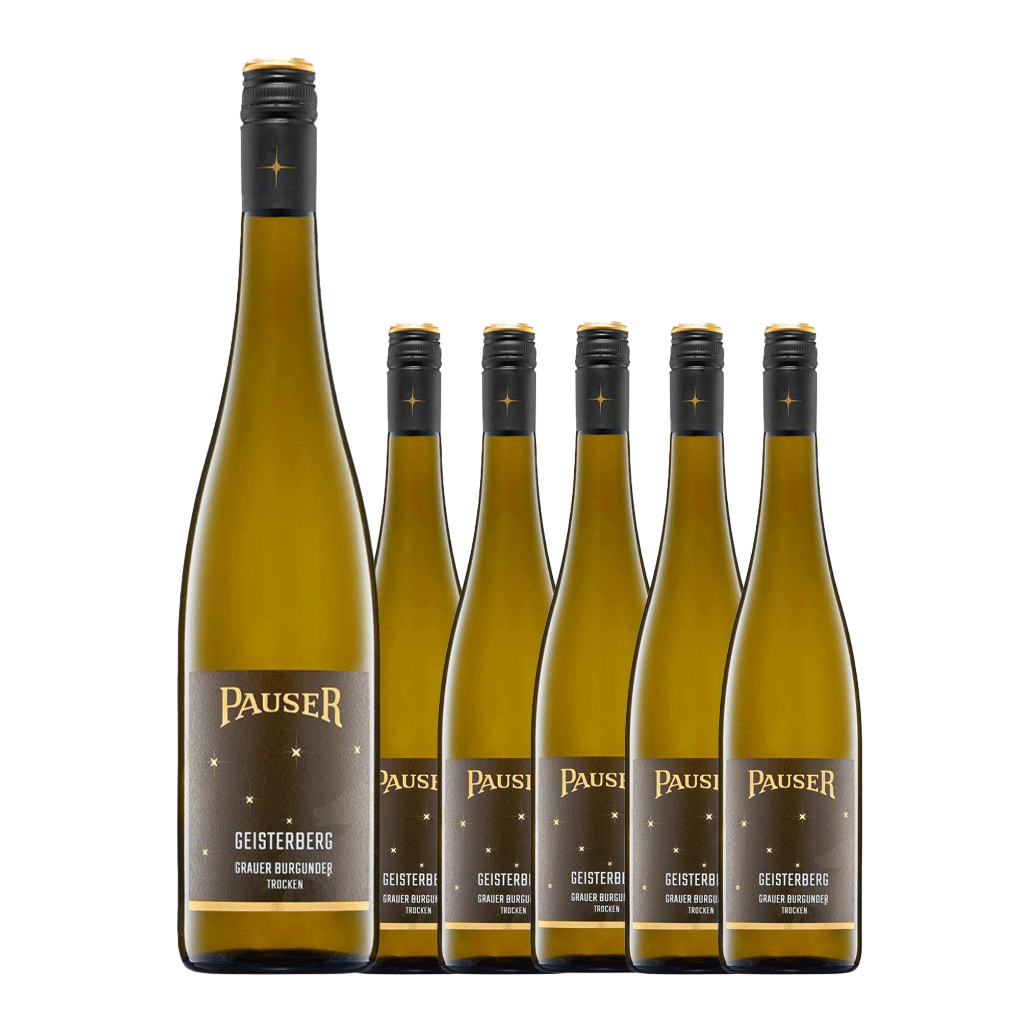 Weingut Pauser - Grauer Burgunder, trocken, 2023, 1 Karton à  6 x 1l Flaschen